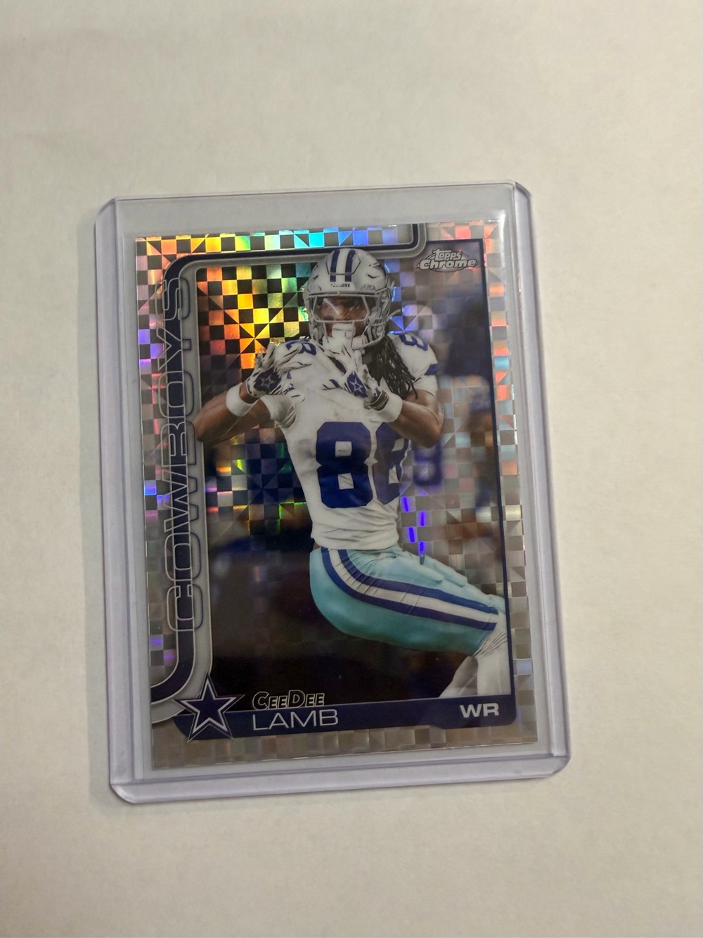 🔥CeeDee Lamb Cowboys Topps Holo Chrome Football Card